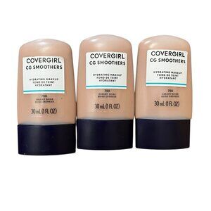 3X COVERGIRL CG Smoother Hydrating Makeup 750 Creamy Beige 1 fl oz, New